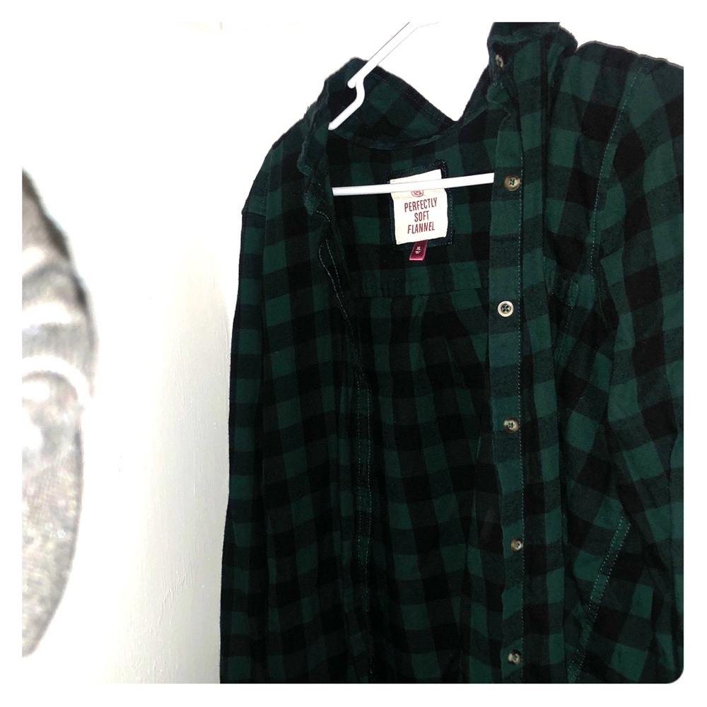 Women’s xl checkered green flannel